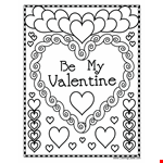 Printable Valentine's Day Colouring Page example document template 