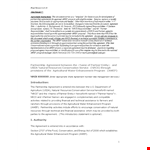 Customize Your Partnership Project with Our Conservation Agreement Template example document template