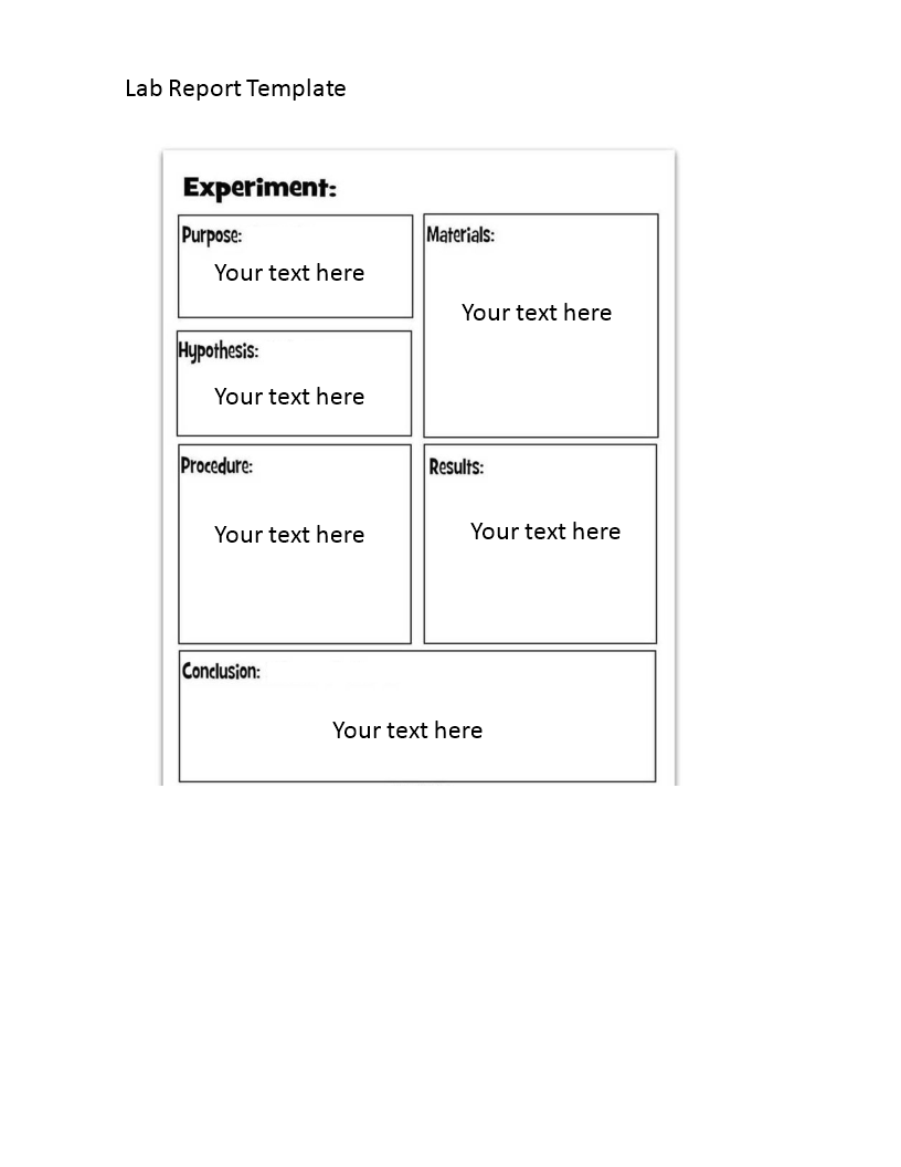 Download free professional lab report template customizable