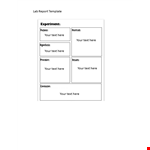 Download Free Professional Lab Report Template | Customizable example document template