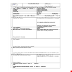 Internal Corrective Action example document template