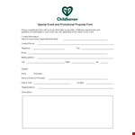 Please Review Our Event Proposal Template for Childhaven Promotion example document template