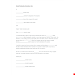 Vendor Relationship Termination Letter example document template