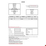 Invoice Template for Delivery Order | Excel Form, Invoice Number, Address & Details example document template 