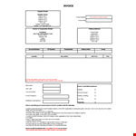 Invoice Template for Delivery Order | Excel Form, Invoice Number, Address & Details example document template