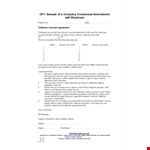 Contract Amendment for Salary Increase and Childcare Vouchers | $XX/month example document template