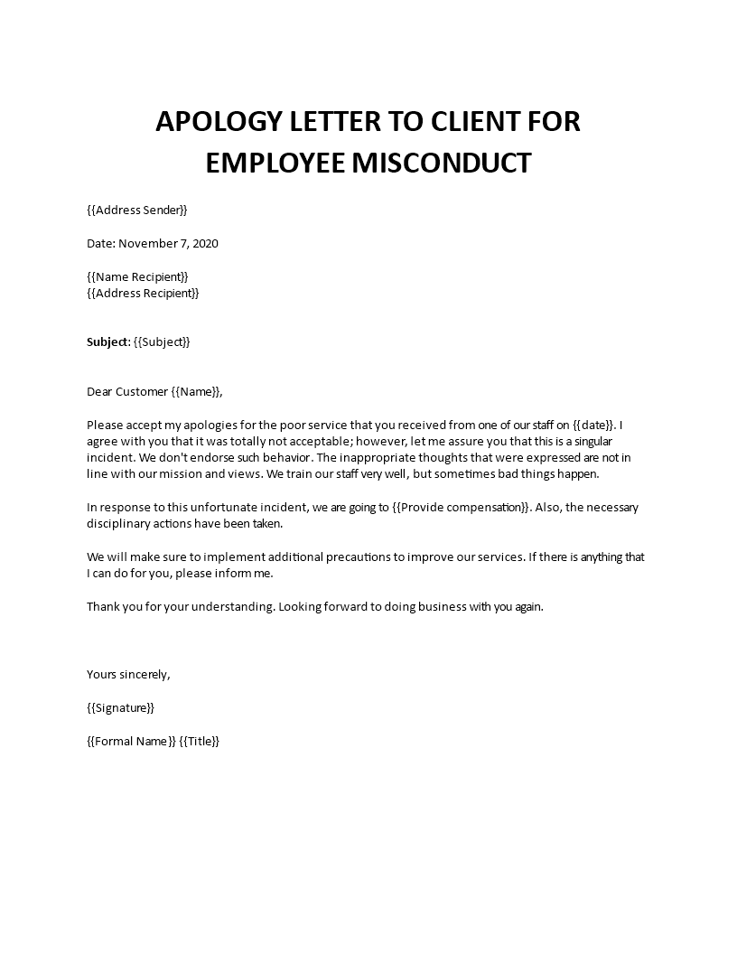 Apology letter for bad customer service Apology letter for bad customer service