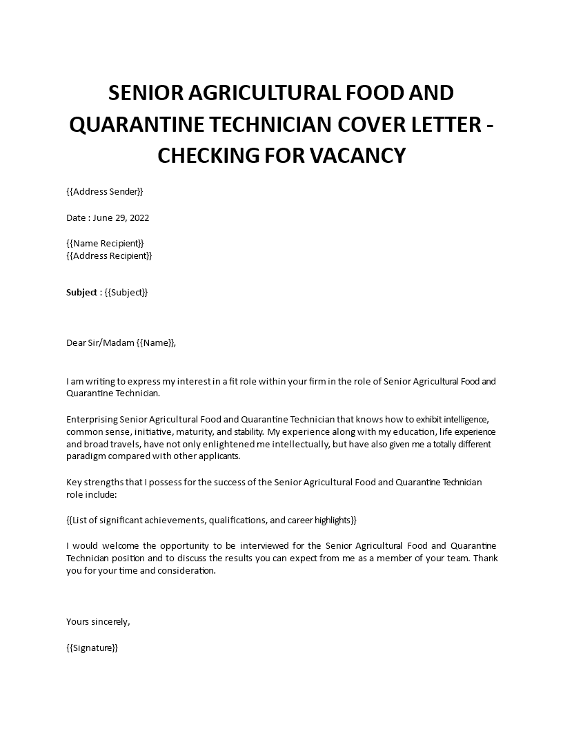 how to write application letter for poultry work