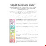 Behavior Chart Template for Tracking Daily Behavior Levels example document template
