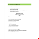 Health And Safety Committee Meeting Agenda Template example document template