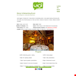 Gala Dinner & Networking Event for Business example document template