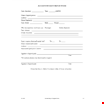 Incident Report Template for Hospital - Streamline Reporting Process | Injured? Notify Physician example document template