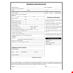 Commercial Lease Application Template example document template