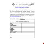 Health Professional Feedback in Manchester, Greater - Get Valuable Feedback example document template
