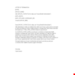Free Termination Letter Template - Easy-to-Use example document template