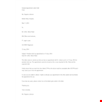 Patient Appointment Reminder Letter Template example document template 