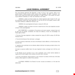 Renew Your Lease with Ease: Lease Renewal Letter for Landlords and Tenants example document template