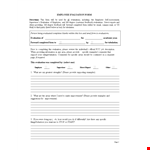Employee Evaluation template example document template