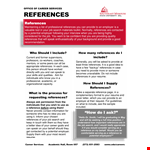 Job Resume Reference Format: How to Provide and Include References example document template