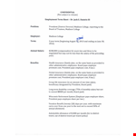 Employee Term Agreement Example example document template