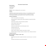 Sales Associate Supervisor Resume example document template