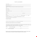 Fine Arts Loan Agreement example document template 