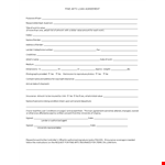 Fine Arts Loan Agreement example document template