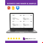 Business Card Maker example document template