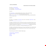 Proof Of Funds Letter Template example document template