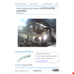 Power Quality Audit Report Template - Optimize Your Energy Systems Audit example document template
