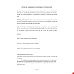 Independent Contractor Agreement example document template