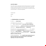 Customer Service Offer Letter Template example document template 