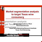 Market Segmentation Analysis Template - Local Texas Wines & Sweet Marketing example document template