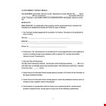 Dj Performance Contract Template example document template