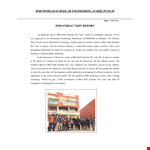 Industrial Visit example document template