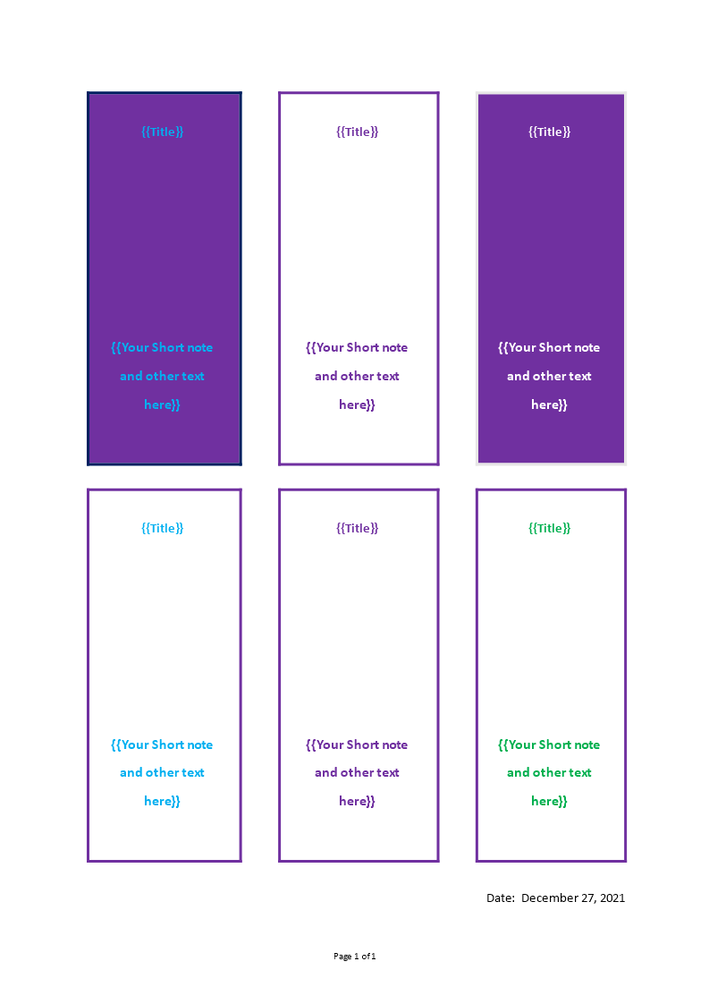 bookmark template