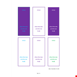 Bookmark Template example document template 