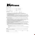 Childcare Contract Template for Kidzone | Free Daycare Contract example document template