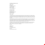 Sales Manager Reference Letter Template example document template
