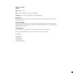 Character Witness Letter | Straightforward Process example document template