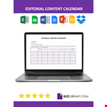 A Calendar Of Editorial Content example document template