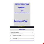 Pet Daycare Business Plan example document template