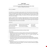 It Business Analyst Resume example document template