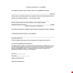 Machinery Certificate of Conformance - Declaration of Conformity example document template