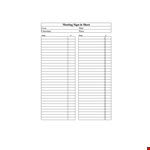 Meeting Sign-in Sheet example document template