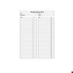 Meeting Sign-in Sheet example document template 