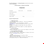 Address Claim Letter: Resolve Issues with Goods Purchased Within Deadline example document template