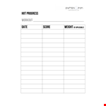 Track Your Progress with a Workout Progress Chart example document template