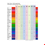 Food Coloring Chart & Guide for Vibrant Culinary Creations example document template 