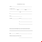 Notarized Motorcycle Bill Of Sale example document template 